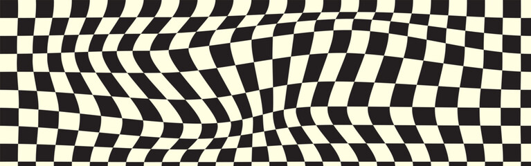 Black and white checkered seamless pattern. Endless background. Racing flag texture