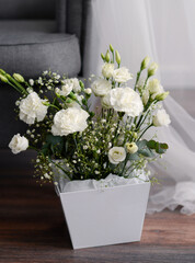 bridal bouquet, wedding flowers in an elegant bouquet