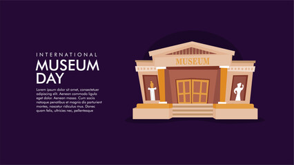 vector international museum day background template