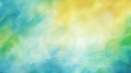 Abstract Watercolor Background with a Blend of Sunny Sky Colors
