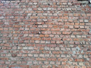 Old brick texture. blanks for design. Cracked brick