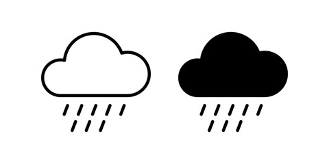 Rain Icon Set. for mobile concept and web design. vector illustration