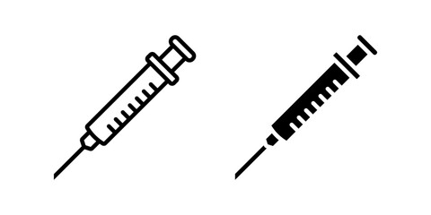 Syringe Icon Set. for mobile concept and web design. vector illustration