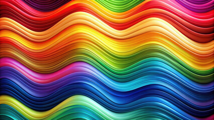 Abstract rainbow wave background, realistic style. Generative ai