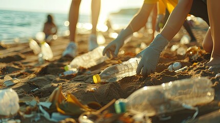 Beach Cleanup Volunteers.