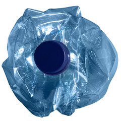Deformed plastic bottle. Plastic garbage