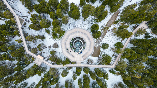 The "Pot med kro&scaron;njami" observation point on the Pohorje ridge offers breathtaking views of the surrounding forests and mountains of Slovenia