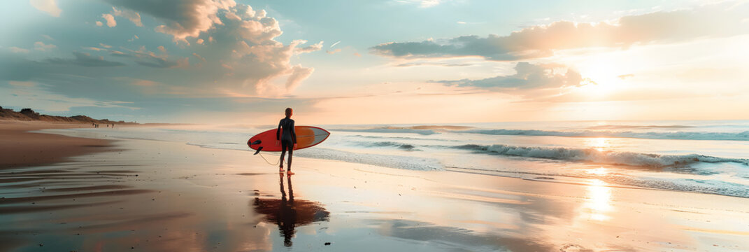 child holding a surfboard on a beach to take surfing lessons