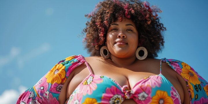 Majestic Woman Embracing the Sky