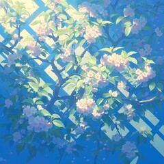 Ethereal Spring Serenade - Exquisite Cherry Blossoms in Full Bloom Under a Sunrise Sky