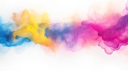 Colorful abstract smoke waves flowing across a digital canvas