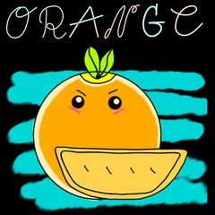 illustration of an orange fruit