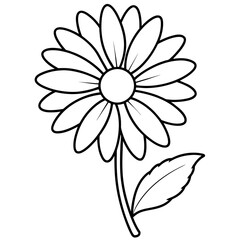 Fototapeta premium Daisy flower vector icon