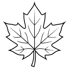 Black and white leaf vector icon 