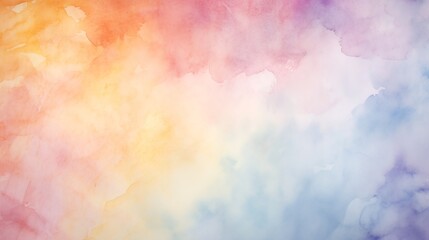 Soothing Pastel Cloudscape with Abstract Watercolor Texture as Artistic Background