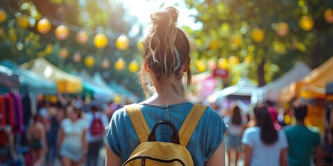 Obraz premium Multicultural Arts Festival Featuring Diverse Performances Exhibits and Workshops in an Outdoor Lively Environment