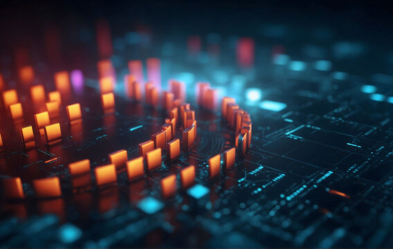 Abstract technology background. Ideal for neural network, cybersecurity, data stream, database, science, supercomputer, cloud computing, etc.
