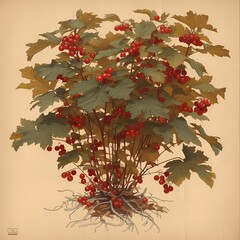Fresh and Flourishing Hawthorn Plant in Full Bloom - Ideal for Botanical Illustrations and Branding Campaigns