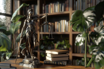 Figurka Temidy,  bogini sprawiedliwości, prawa i wiecznego porządku. Temida. Lady Justice - obrazy, fototapety, plakaty
