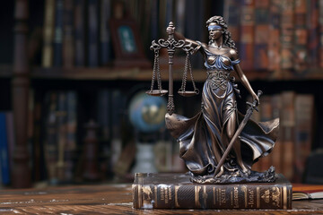 Figurka Temidy,  bogini sprawiedliwości, prawa i wiecznego porządku. Temida. Lady Justice