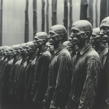 Barcoded Throng A Cinematic of Dehumanization and Commodification in a Technocratic Society