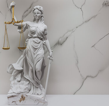 Figurka Temidy,  bogini sprawiedliwości, prawa i wiecznego porządku. Temida. Lady Justice