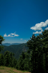 Beautiful mountains landscape under a blue sky with clouds sunrise scenery, Beautiful mountain view with snow of Sonamarg, Jammu and Kashmir state, Beautiful Neelum Valley, Kashmir - Pakistan
