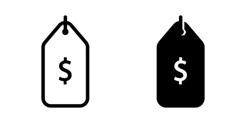 Price tag icon set. flat illustration of vector icon