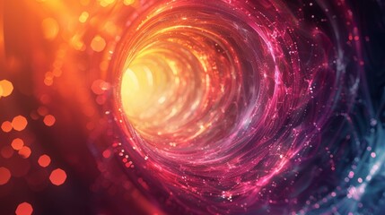 b'Glowing Futuristic Tunnel'