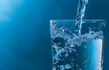 water pouring into glass