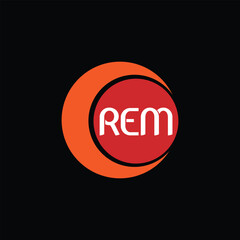 REM Letter Initial Logo Design Template Vector Illustration