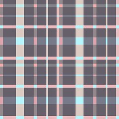 Seamless checker pattern with pastel grey, pink and blue colors.