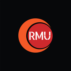 RMU Letter Initial Logo Design Template Vector Illustration