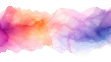 Vibrant Watercolor Digital Art with Abstract Gradient Waves