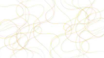 Colorful random pattern line stroke on a transparent background. Decorative golden pattern with tangled curved lines. Random chaotic lines abstract geometric pattern vector background.	
