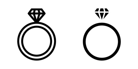 Ring icon set. flat illustration of vector icon