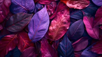Abstract leaves create a unique wallpaper, a design that echoes natural patterns. Colorful plant texture, a background that represents flora.