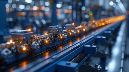 Digitalized manufacturing center with blockchain-enabled supply chain management for transparency and traceability. 