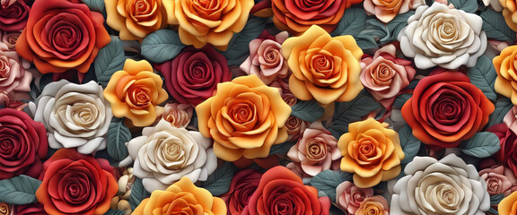 Abstract Multicolored Flower background.