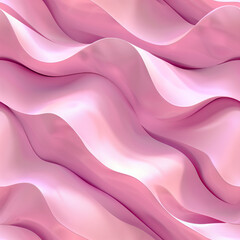 Obraz premium Abstract seamless pattern of 3d waves, in pink pastel colors, minimalistic, high tech style background for graphic design