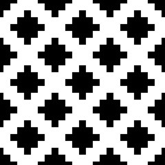 Obraz premium Crosses seamless ornament. Folk pattern. Signs illustration. Plusses wallpaper. Ethnic motif. Tribal ornate. Forms background. Digital paper, textile print, web design, abstract image. Vector artwork.