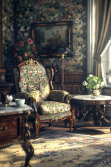 Victorian Charm: Floral Sitting Room Retreat