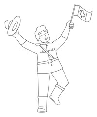 Canadian flag coloring page illustration / Canada symbol coloring page