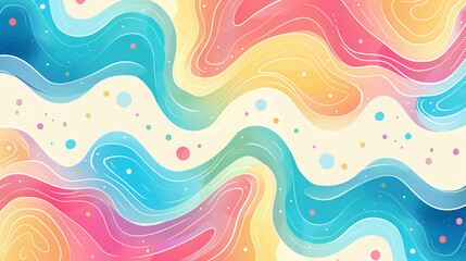 Abstract background with swirling shapes and colorful waves vector illustration. glitter pop background with colorful marble pattern. - obrazy, fototapety, plakaty