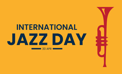 International Jazz Day Celebration. World Jazz Day background. Happy Jazz Day. April 30. Cartoon Vector illustration design for Poster, Banner, Flyer, Greeting, Card, Cover, Post, invitation, Event.