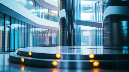 technology company podium within the company