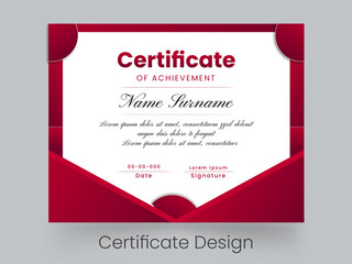Modern Certificate Template Vector Design.