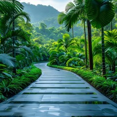 Fototapeta premium path through a tropical forest
