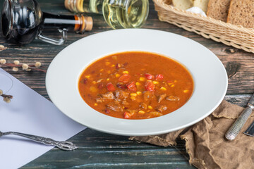 tomato soup with bread