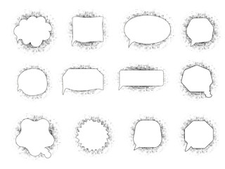 set of speech bubbles	